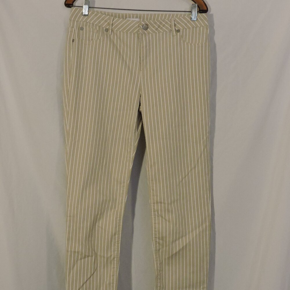 NWT Lascana Women's Striped Skinny Jean High Waisted Size L